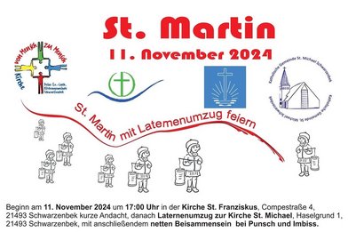 Plakat zum St. Martinsumzug - Copyright: Kirche St. Michael